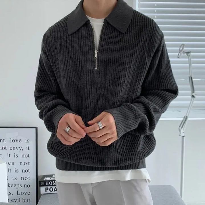 Jason® Quarter-Zip Knit Sweater